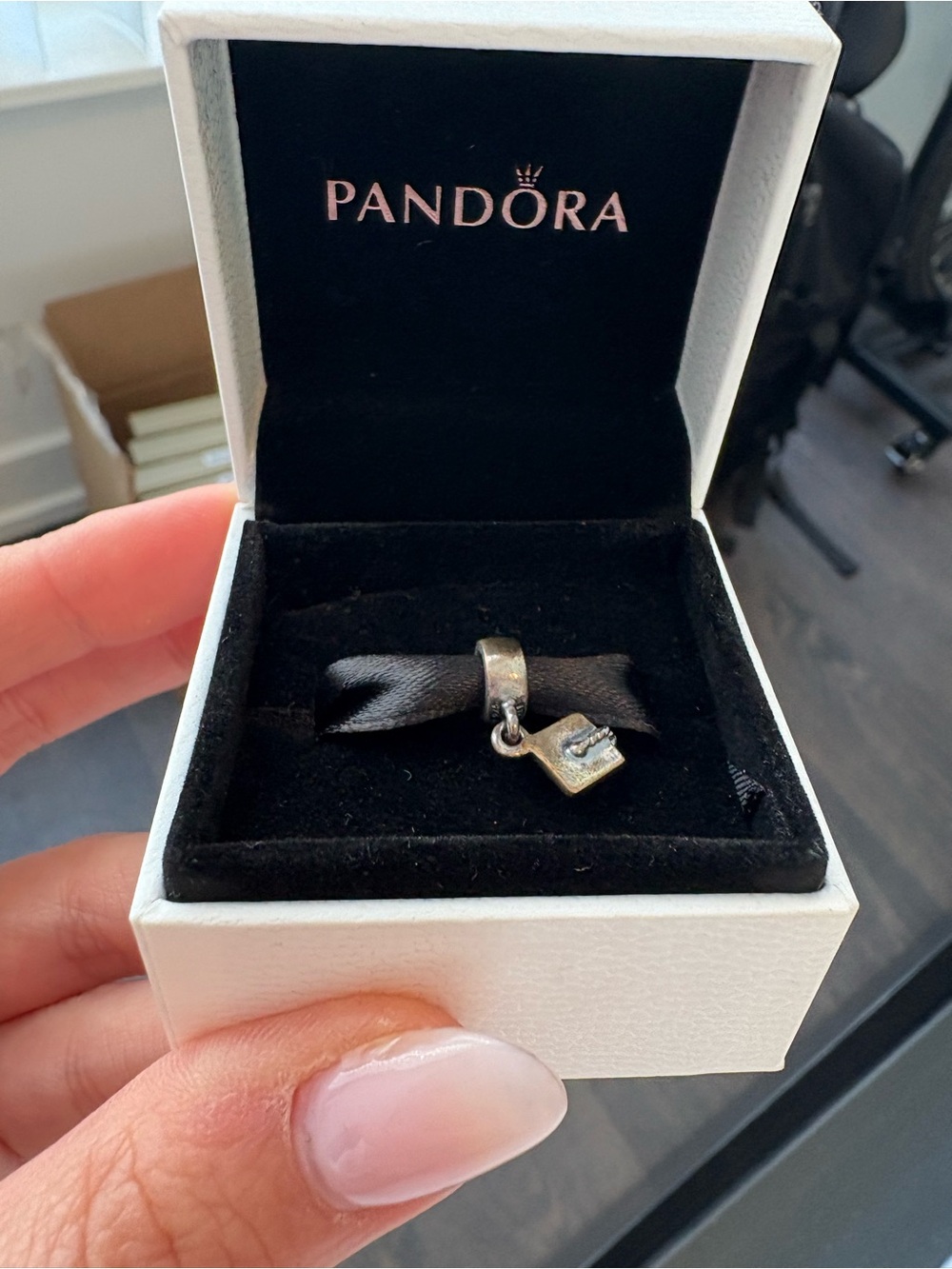 Pandora Silver and Gold Book Graduation Charm Dangle
